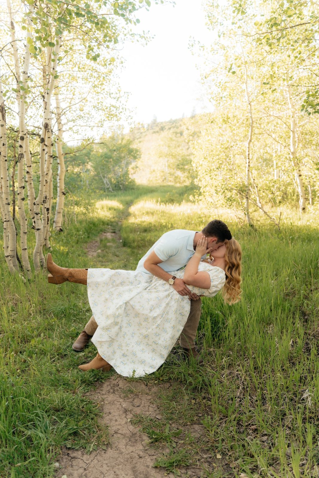 A kiss along the aspen trail