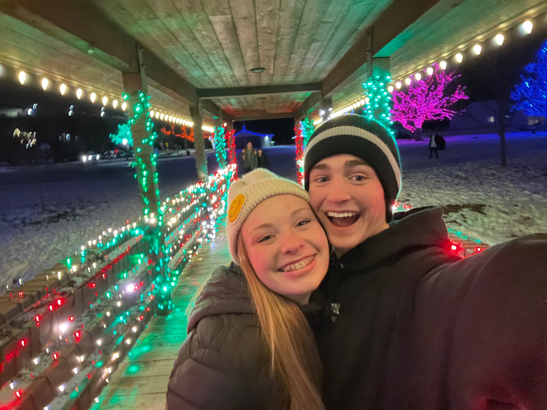 Christmas lights date night